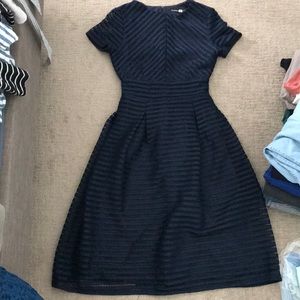 Elegant blue short sleeve dress